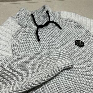 LEIF NELSON Mens Gray Knit Mock Neck Pullover Sweater XL‎